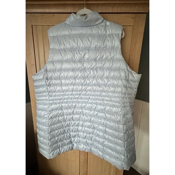 Lands End Light Baby Blue Down Puffer Vest Women's Size 2X Insulated Lightweight - Picture 3 of 5
